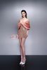 Váy cam nude ngắn bẹt vai BANDAGE DRESS dự tiệc sang chảnh