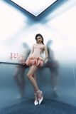  Váy cam nude ngắn dáng bí BANDAGE DRESS 