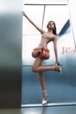  Váy cam nude ngắn dáng bí BANDAGE DRESS 