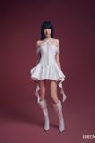  Váy cổ yếm cách kiểu chéo ren JIRENE 