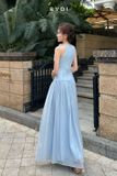  Váy cổ yếm xanh đính hoa  BYDI 