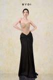  Váy cúp ngực trên dưới tà đen dài BY DI 