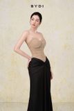  Váy cúp ngực trên dưới tà đen dài BY DI 