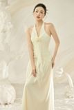  Váy dài cổ xẻ không tay BYDI 