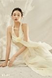  Váy dài cổ xẻ không tay BYDI 