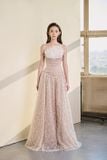  Váy dài tà lưới đính đá JOSEPHINE 