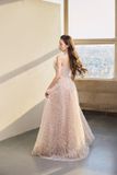  Váy dài tà lưới đính đá JOSEPHINE 