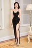 Cho thuê váy đen 2 dây xẻ đùi GLAMDOLL đi đám cưới sang chảnh