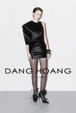  Váy đen da ngắn xẻ 1 bên tay DANG HOANG 