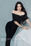  Váy đen dài bẹt vay tay ngắn LANE JT 