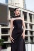 Cho thuê váy đen dài choàng cổ BYDI đi sự kiện cao cấp