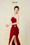  Váy đỏ cúp chéo 1 bên ngực BY DI 