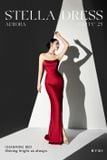  Váy đỏ cúp ngực xẻ đùi BYDI 