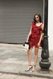  Vay đỏ ngắn đính hoa hồng MUST HAVE 