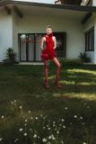  Váy đỏ ngắn sát nách MAEL FEMME 
