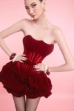  Váy đỏ nhung cúp ngực MAEL FEMME 