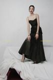  Váy hai dây đen dài ren cúp ngực Lane JT 