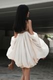  Váy kem dáng bí phần ngực màu nâu ONONMADE 