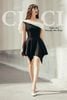 Váy lệch vai đen ngắn CICI dự tiệc sang trọng