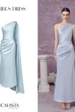  Váy lụa dài xanh dương CASLITADEMINHTHANH 