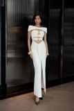  Váy Mooris trắng ôm body 