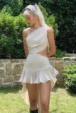  Váy ngắn khoét eo váy xòe VÂN VÂN 
