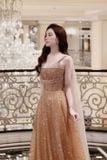  Váy nữ hoàng nâu lấp lánh LINH PHUNG 