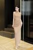 Váy nude dài cổ cao sát nách CHOCOO dự tiệc sang trọng