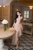 Váy nude tà bèo chéo DARLING DIVA dự tiệc cao cấp