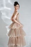  Váy nude tầng dây chéo cổ HEIDI 