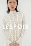  Váy ren trắng tay dài xòe đuôi cá LESPOIR 