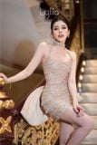 Váy sequin ngắn đính nơ to phía sau LYLIA 