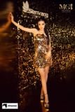  Váy sequin vàng cổ yếm DARLING DIVA 