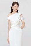  Váy trắng bút chì lệch vai DENIO 