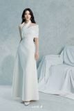  Váy trắng dài cột cổ 1 bên LANE JT 