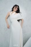  Váy trắng dài cột cổ 1 bên LANE JT 