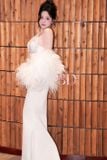  Váy trắng dài đuôi cá BANDAGE DRESS 