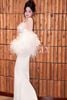 Váy trắng dài đuôi cá BANDAGE DRESS dự tiệc cao cấp
