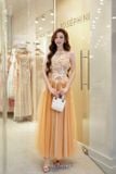  Váy vàng dài cổ yếm JOSEPHINE 