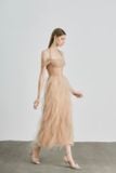  Váy voan nude dây choàng cổ ELLY 