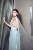  Váy voan xanh dương tà dài JOSEPHINE 
