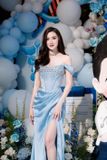  Váy xanh xẻ đùi đính hạt CHLOE 