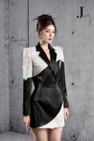  Vest Jadiete đen phối tweed trắng JADEITE T.H 