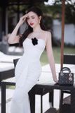  Váy Mooris trắng ôm body hoa đen MAEL FEMME 