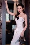  Váy Mooris trắng ôm body hoa đen MAEL FEMME 