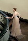  Váy cúp ngực đính đá tà lưới phồng JOSEPHINE 