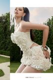  Váy hoa nổi 3D trái tim thiên nga MAEL FEMME 