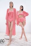  Set bikini 1 mảnh kết hợp choàng hồng NG 3.5 