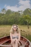  Set bikini sọc FANCIER 