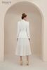  Set vest với chân váy xếp pli trắng TRACY STUDIO 